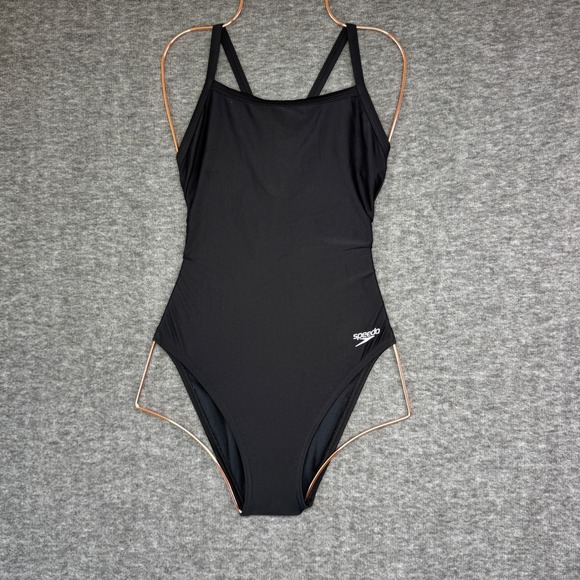 Speedo Pro LT Swimsuit Size 8/34 Black One Piece Athletic Swimwear Women - Picture 1 of 4